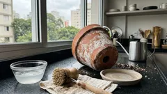 Por que o vaso de barro fica esbranquiçado e como resolver sem prejudicar a planta