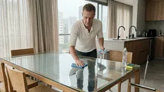 Como limpar mesa de vidro sem manchas e sem riscos em 4 passos