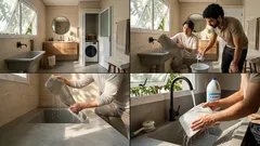 Tapetinho de banheiro com cheiro de mofo? O jeito seguro de lavar cada tipo sem estragar