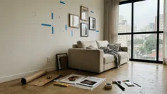 Quadros na parede: a regra de altura e espaçamento que muda o clima do ambiente (e evita furos à toa)