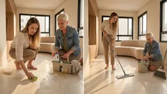 7 erros comuns na limpeza de porcelanato que deixam o piso embaçado (e como evitar)